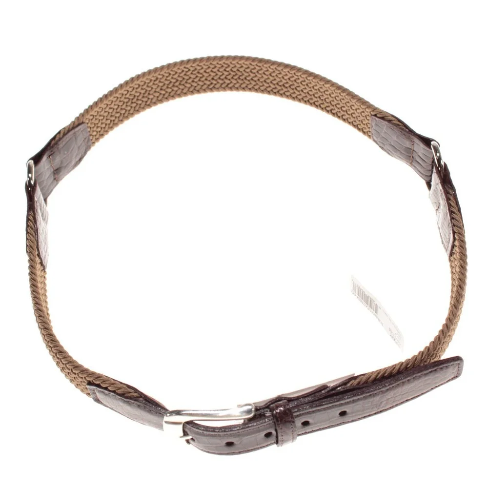 Torino Leather Company NWT Braided / Woven Belt Size 36 US in Brown Leather